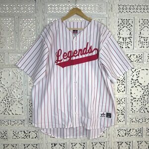 Alleson Athletic Legends Pinstripe Baseball Jersey Mens 2XL Sportswear Retro